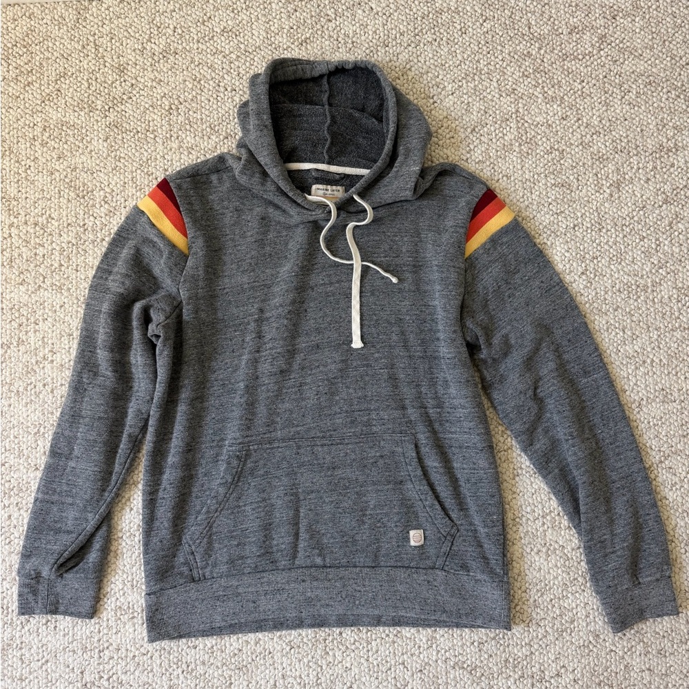 Marine Layer Men's Banks Pullover Hoodie - Heather Gray - Small